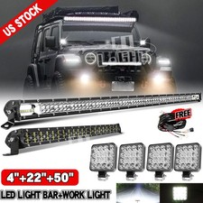 50 Inch Led Light Bar 224pods For Jeep Wrangler Jk Jl 07-25 Roof Windshield