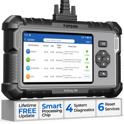2026TOPDON ArtiDiag500 2.0 KFZ OBD2 Diagnosegerät BMS EPB Öl TPMS CAN FD Deutsch
