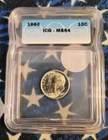 1960 Roossvelt Dime Graded MS 64 by ICG. 90% Silver.  Free Shipping $$