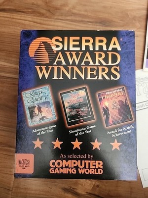 Sierra Award Winners Mac Box Set Kings Quest V Red Baron Rise of the Dragon 1992