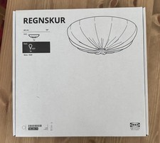 IKEA Regnskur Deckenleuchte / Deckenlampe – Stoff, weiß, Ø 48 cm