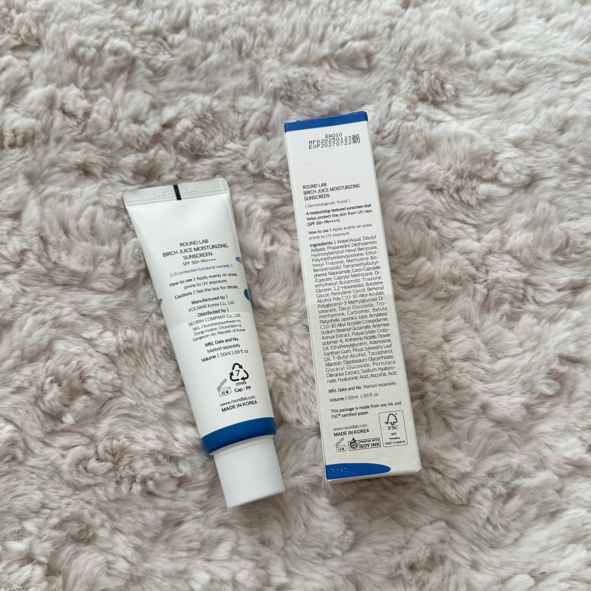 Round Lab Birch Juice Moisturizing Sun Cream SPF 50+ 50ml full