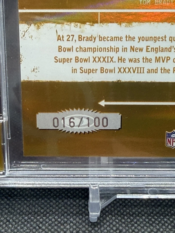 2005 Donruss Elite Passing The Torch Tom Brady /100 BGS 7 Auto 10 #PT-20 - Image 3 of 4