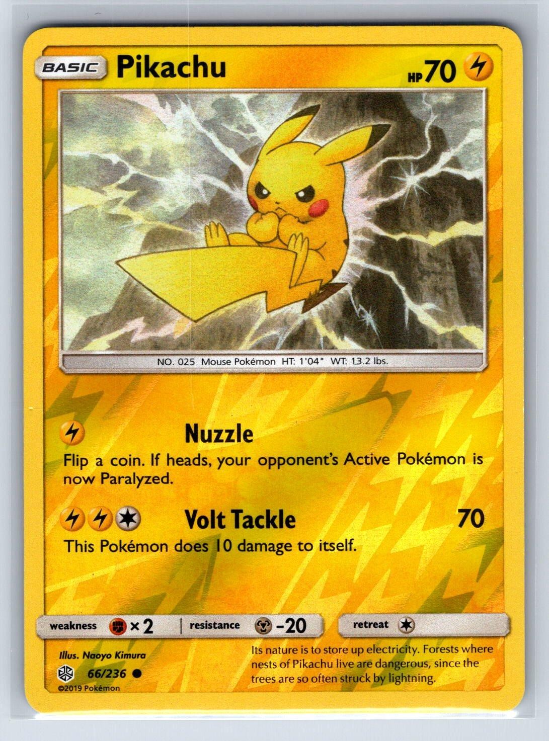 Pikachu 66/236 Cosmic Eclipse Pokemon Reverse Holo Near Mint