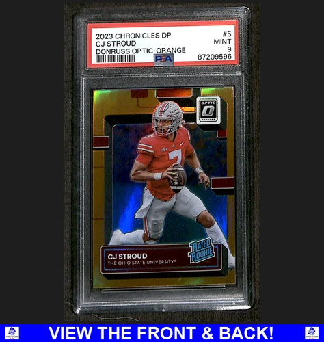 CJ Stroud 2023 Panini Chronicles DP Optic Orange SP RC OH St Buckeyes 5 PSA 9