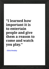 Elvis Presley Zitate Gerahmtes Wandbild Poster Leinwanddruck Bild