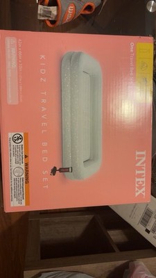 Intex Kidz Travel Bed Set Inflatable Mattress Light Blue 42x66x10 in with Pump