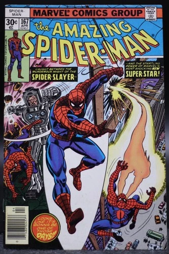 Amazing Spider-Man (1963) #167 Newsstand Romita 1st App Of Will-o'-the-Wisp FN-