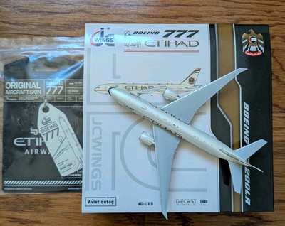 JC Wings Etihad Airways Boeing 777-200LR 1:400 A6-LRB With Aviationtag