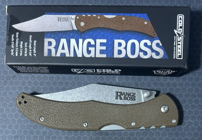 Cold Steel Range Boss #20KR9 Flat Dark Earth 4'' 4116SS Clip Pt. Lockback SWEET!