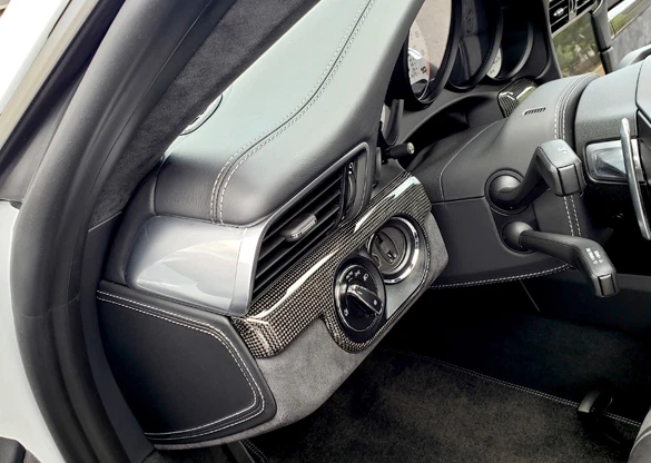 CUBIERTAS DE CUERO PARA PORSCHE 911 991 981 982 718 CXX CUERO NEGRO Y COSTURAS ¡NUEVAS! Foto 4 de 4