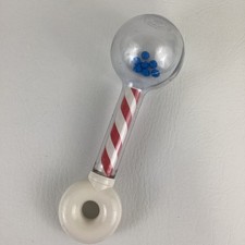 Johnson & Johnson Clear Shaker Rattle Child Developmental Baby Toy Vintage 80s