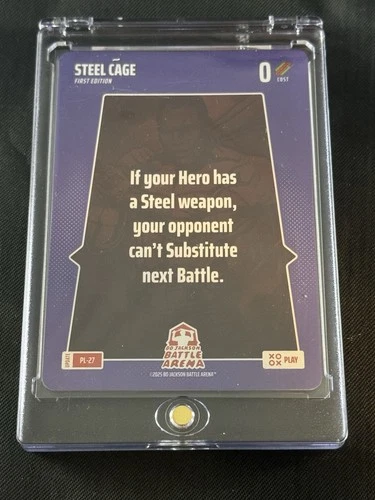 Bo Jackson Battle Arena Alpha Update Play Card SSP Steel Cage PL-27