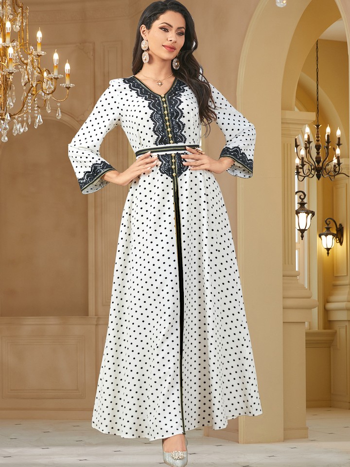 Dubai Style Kaftan Plus Size Summer Fashion For Muslim Women Casual Maxi Dress