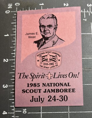 Vintage 1985 National Jamboree Boy Scouts of America BSA James E. West Card