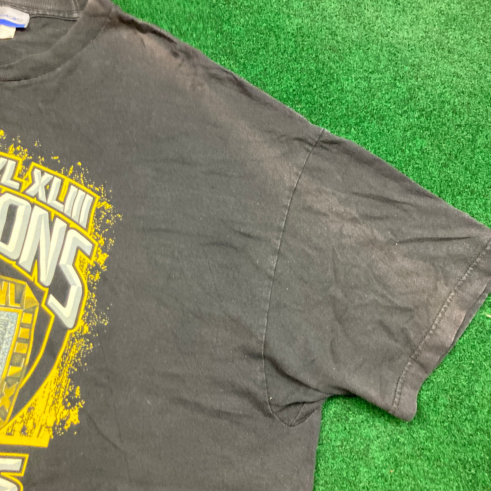 Vintage Reebok Pittsburgh Steelers Shirt Mens XXL Black 2009 Super Bowl XLIII thumbnail 4