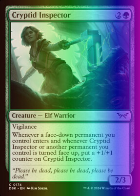 MTG Cryptid Inspector (174/469) Duskmourn House of Horror LP FOIL