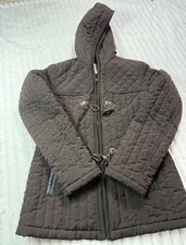 Esprit Toggle Coat Hooded Duffle Lined Zip Up Jacket Woman’s Small