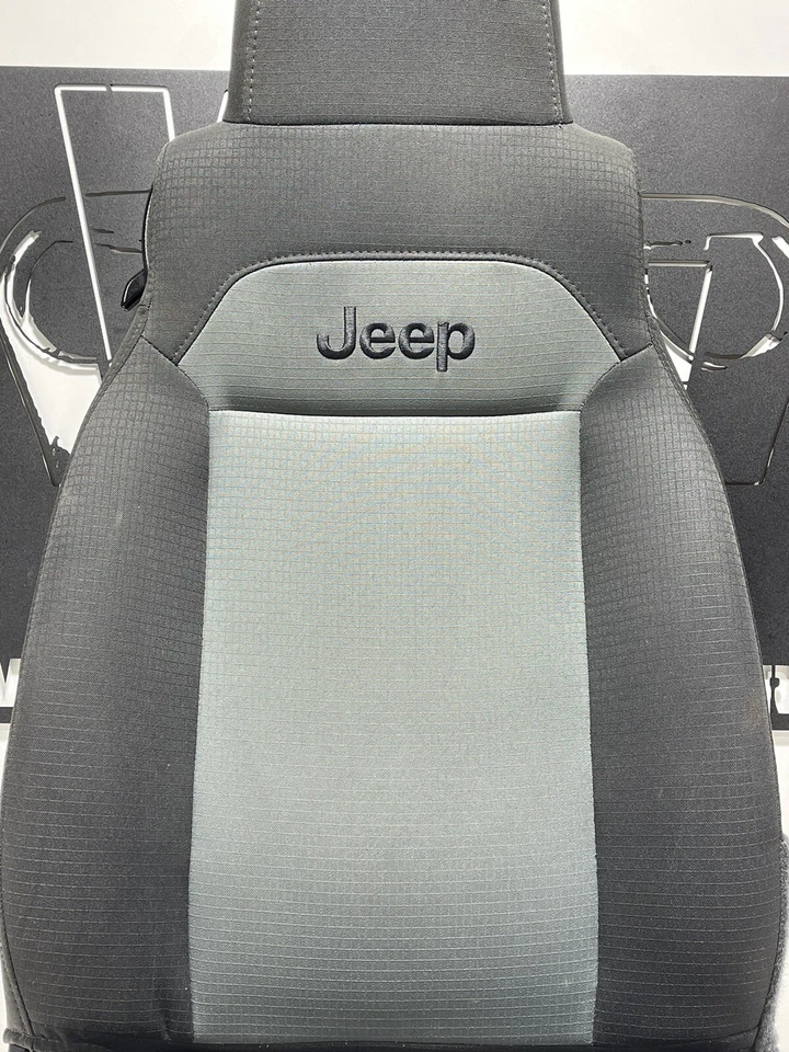 Jeep TJ Wrangler 2003-2006 fabricante de equipos originales negro gris pizarra Jeep tela pasajero delantero derecho Foto 4 de 4