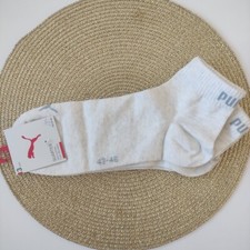 Image of Puma 3 pack quarter socks oatmeal  UK 9-12 OFFER