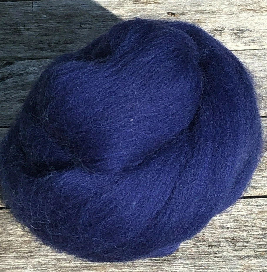 Blue MIX  Spinning Felting Wool Roving Fiber -Mixed Top Roving Bag 8 oz  Spin  - Image 4 of 4