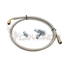 Universal Turbo Oil Feed Line Kit Garrett T25 T28 104cm Straight To 90 Deg 4an