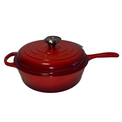 Le Creuset Cerise Cast Iron Signature Cassadou #26 3 3/4 Qt | eBay