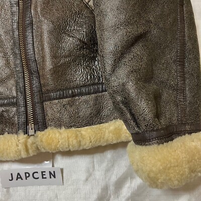 WESTOP Type B-3 Size 40 Flight Mouton Bomber Leather jacket Brown