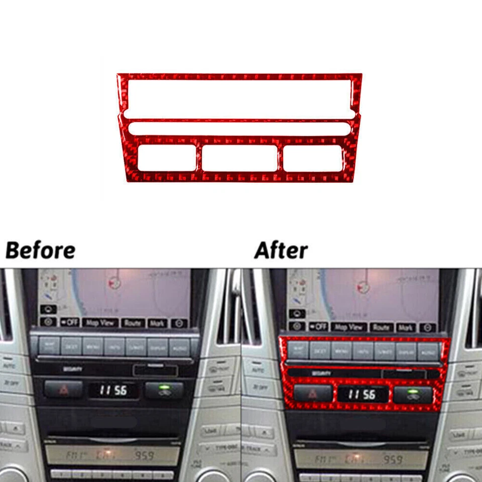 Kit de 50 piezas de cubierta de fibra de carbono roja para LEXUS RX330 2004-2006 RX350 2006-2009 Foto 4 de 4