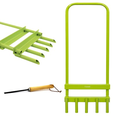 Hohlzinken 5 Erdspieß Hand Rasen Gras Bodenbelüfter Outdoor Garten & Reinigungswerkzeug
