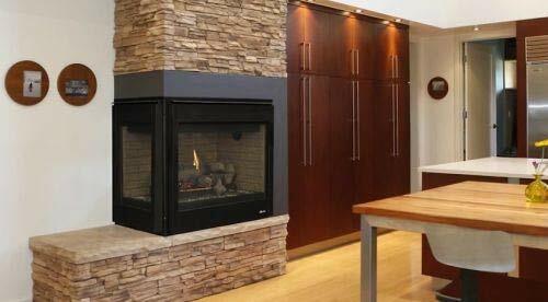 Superior 40 Dv Left Corner Black Interior Electronic Fireplace