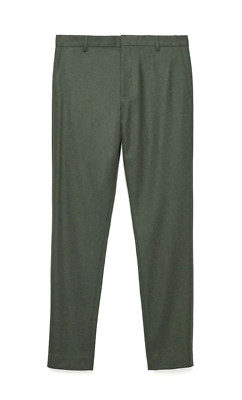COS Herren Hose aus Wolle Melange und Kaschmir grün EU54