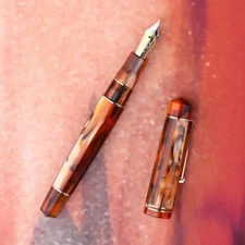 MAJOHN M800 Luxury Amber Acrylic Fountain Pen BOCK/MAJOHN 0.5mm Fine Nib Ink Pen