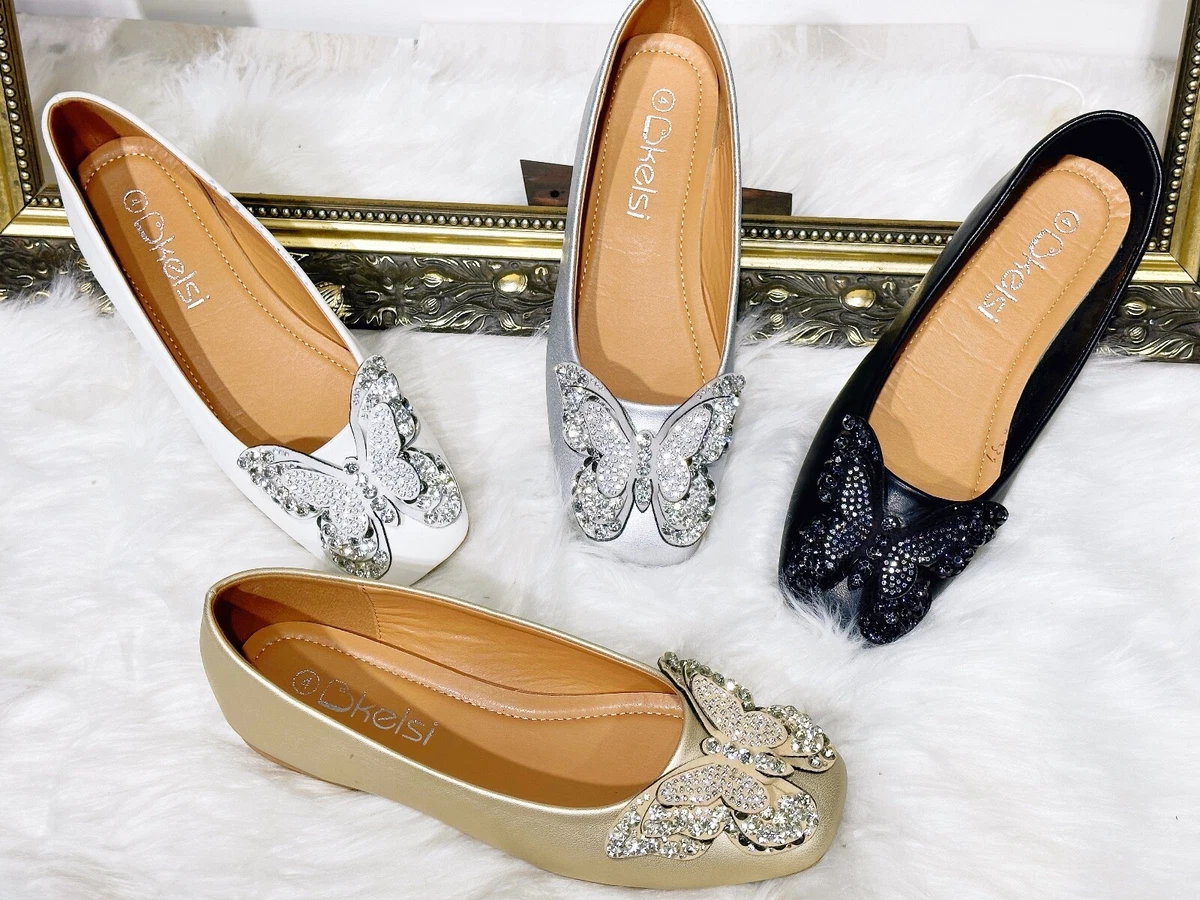 Diamante ballet deals shoes