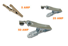 Crocodile Clips Alligator Clip Small Medium Large 5amp 25amp 50amp Battery Test