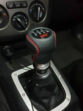 Gear Shift Knob For Subaru Impreza Wrx Sti Brz 6 Speed Black Genuine Leather