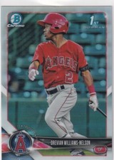 2018 BOWMAN CHROME REFRACTORS RC 1ST DREVIAN WILLIAMS-NELSON ANGELS FIRST Z328