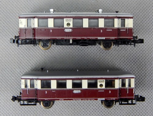 Minitrix Triebwagen 135055 + Triebwagen-Beiwagen 140235  Funktion ungeprüft | Zustand: Gebraucht