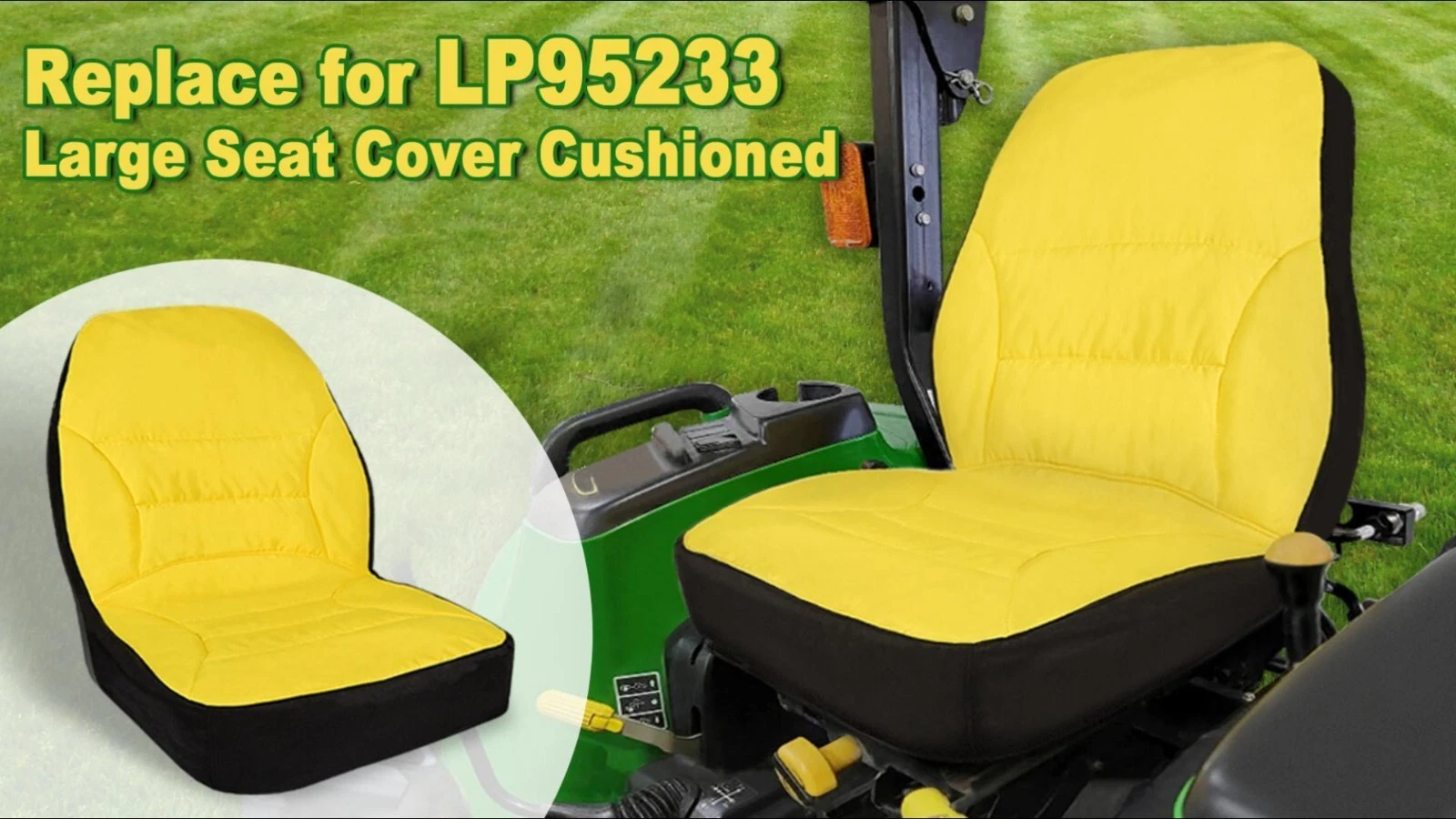 Housse De Siège De Tracteur Compact John Deere - Tissu Oxford 300D Imperméable - Modèles 1023E, Séries 3R/3E/4M - 3