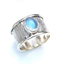 Moonstone Solid 925 Sterling Silver Beautiful Handmade Women Ring All Size M1016