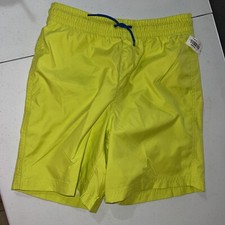 Old Navy Boys sz 14-16 Size XL Neon Yellow Lined Swim Trunk Shorts NWT