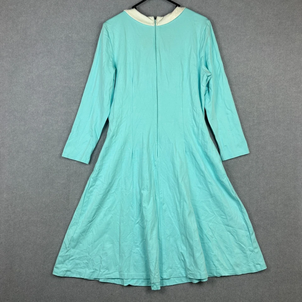 Vestido Pinup Couture para mujer 2X azul inspirado vintage mezcla de rayón elástico Foto 2 de 4