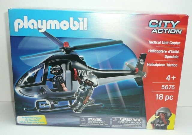 playmobil tactical unit helicopter