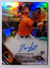 2016 TOPPS CHROME REFRACTOR RC AUTO DARIEL ALVAREZ 123/499 (K)