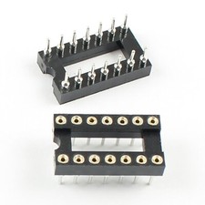 Image of 5Pcs 2.54mm Pitch 14 Pin DIP Round Pin IC Socket Adaptor Narrow #E4