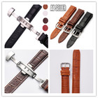 <!--F#f_0-->Men Genuine Leather Watch Band Alligator Grain Black Brown Clips/Buckle 2 styles<!--F/-->
