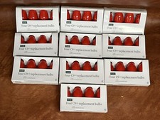 Lot Of 40 Red C 9 1/4 Replacement Bulbs New Old Stock NOS 10 Boxes Of 4 7watt