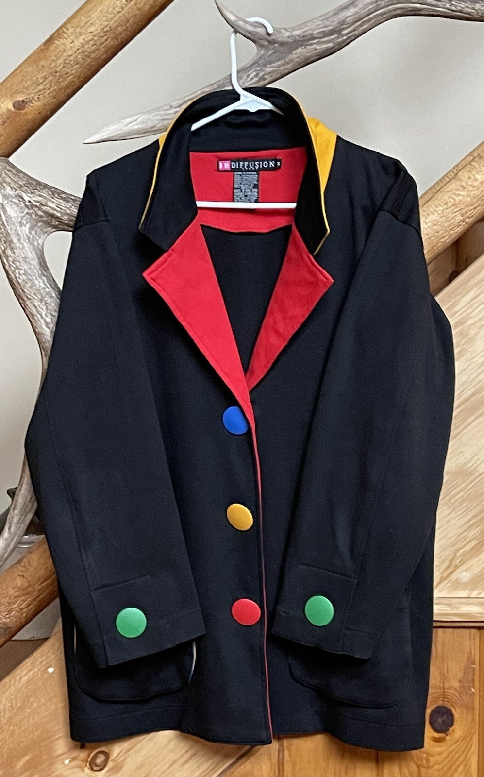 Vintage 1992 IB Diffusion Panic Button Blazer Jac… - image 1