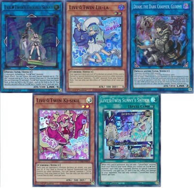 Yugioh Live Twin Budget Deck - Evil Twin Ki-sikil - Lil-la - Trouble Sunny  - NM