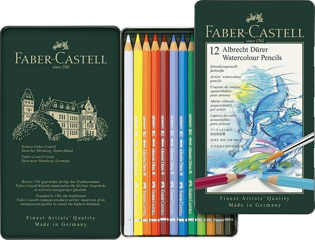 Faber-castell набор акварельных карандашей albrecht durer 12цв металлическая упаковка (4005401175124)